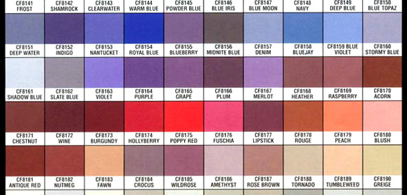 Seamfil Color Chart