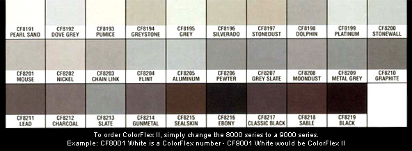 Seamfil Color Chart
