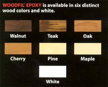 Color Chart WoodFil Epoxy 